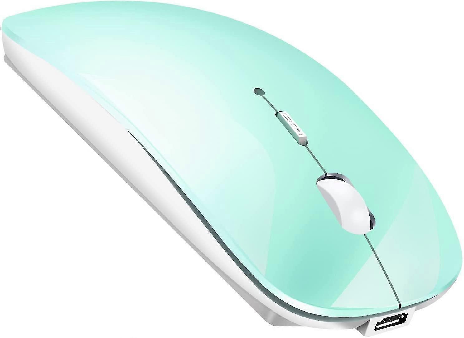 Wireless Bluetooth Mouse For Macbook Pro/air/mac/ipad/laptop/desktop/mac/pc/computer/phone Portable Slim Quiet Office Mouse With Usb-c Adapter 2.4ghz