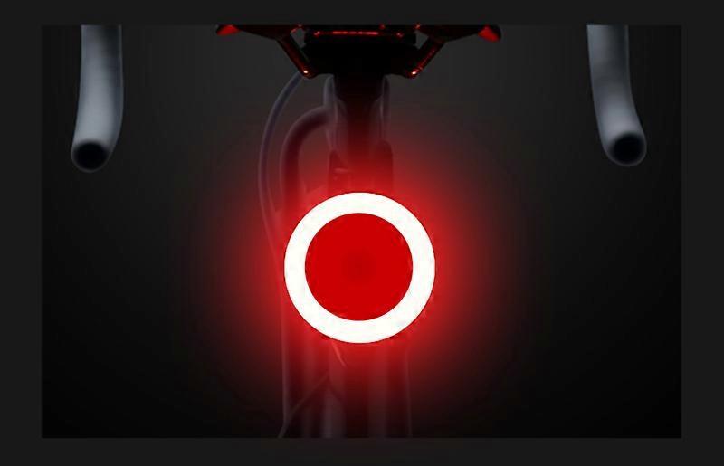 جديد شكل قلب LED ضوء الدراجة USB قابلة للشحن دراجة الخلفية الخفيفة للماء MTB