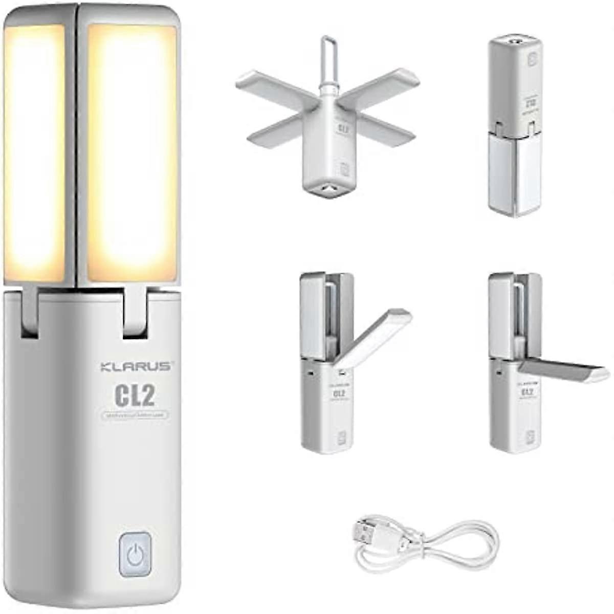 Klarus CL2 Camping Lantern 10400mAh Rechargable Camping Torch Deformable Lamp 750 Lumen Folding Camping Light with 7 Light Modes IPX5 Waterproof Led L