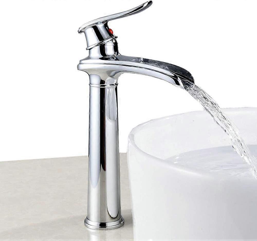 Chrome Basin tappekran Waterfall Mixer Tap for bad (topp)