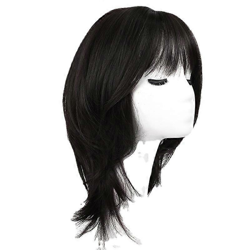 Dames Midden Korte Zwarte Pruik