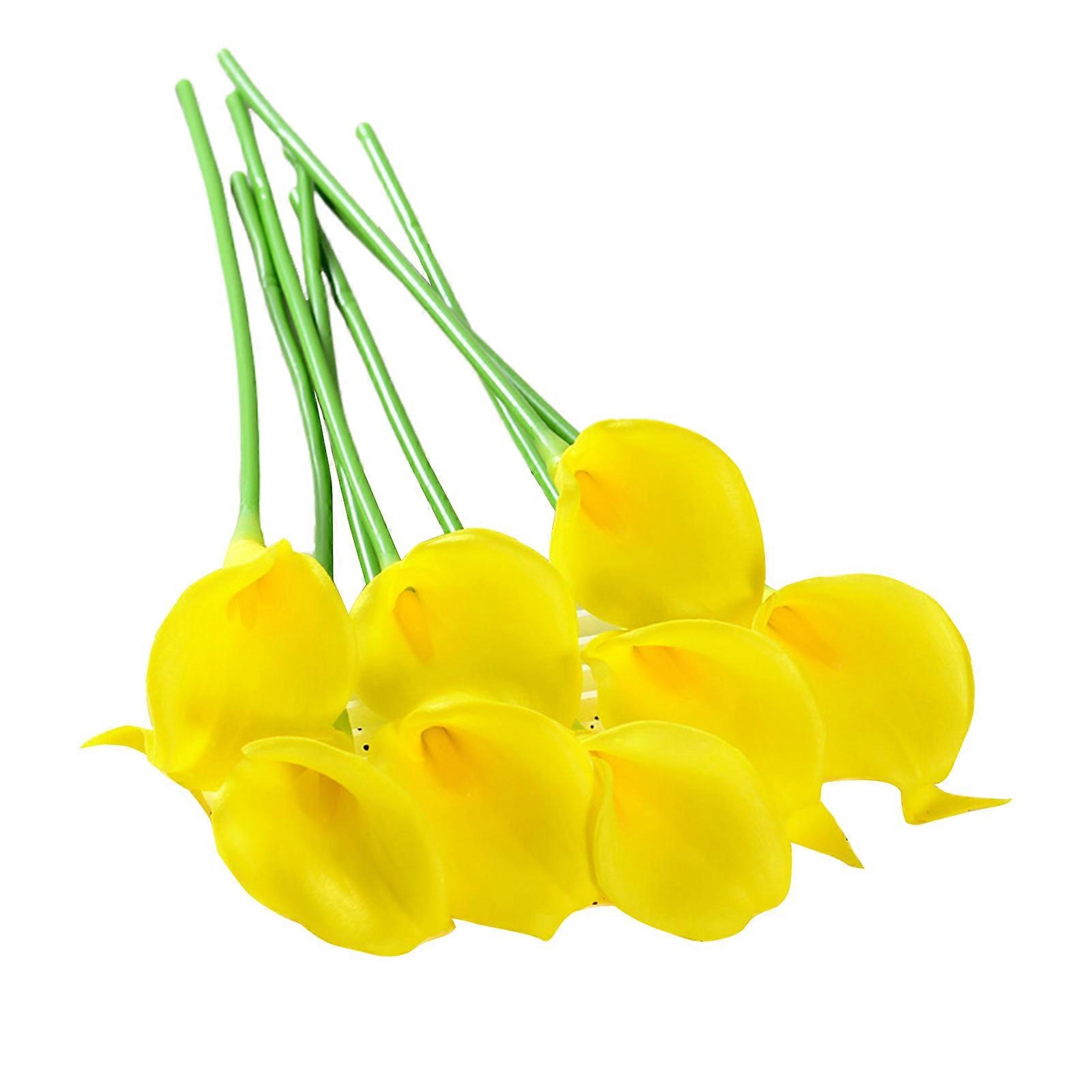 12Pcs Artificial Common Callalily Branch with Stem Realistic Reusable Home Wedding Party Faux Flower Floral Arrangement Decoration Photo Props