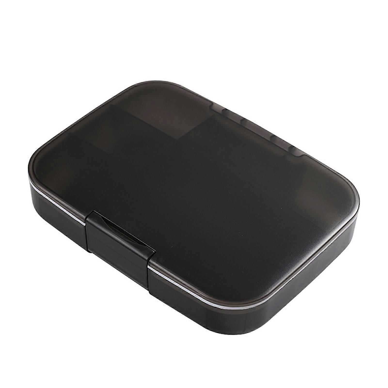 Pill Box 9 Compartments Moisture-proof Large Capacity Transparent Design Pill Organizer for Home Travel KAESI