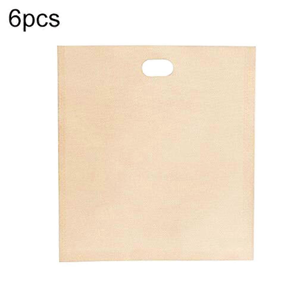 6Pcs Glass Fiber Reusable Toast Bags Non-stick Heat Resistant Bread Pouches Kaesi