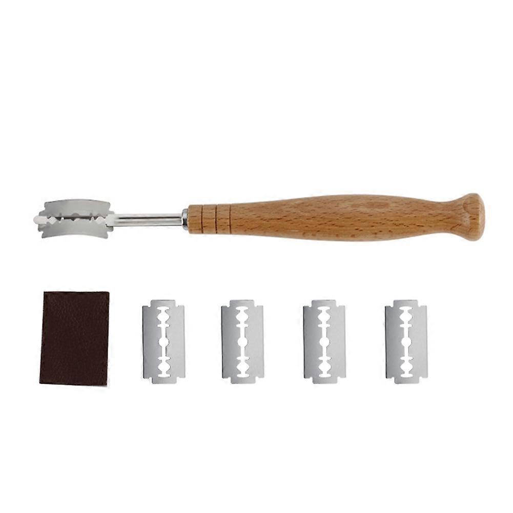 Bread Bow Curved Baguette French Toast Dough Cutter with 5 Blades Bakery Tool KAESI