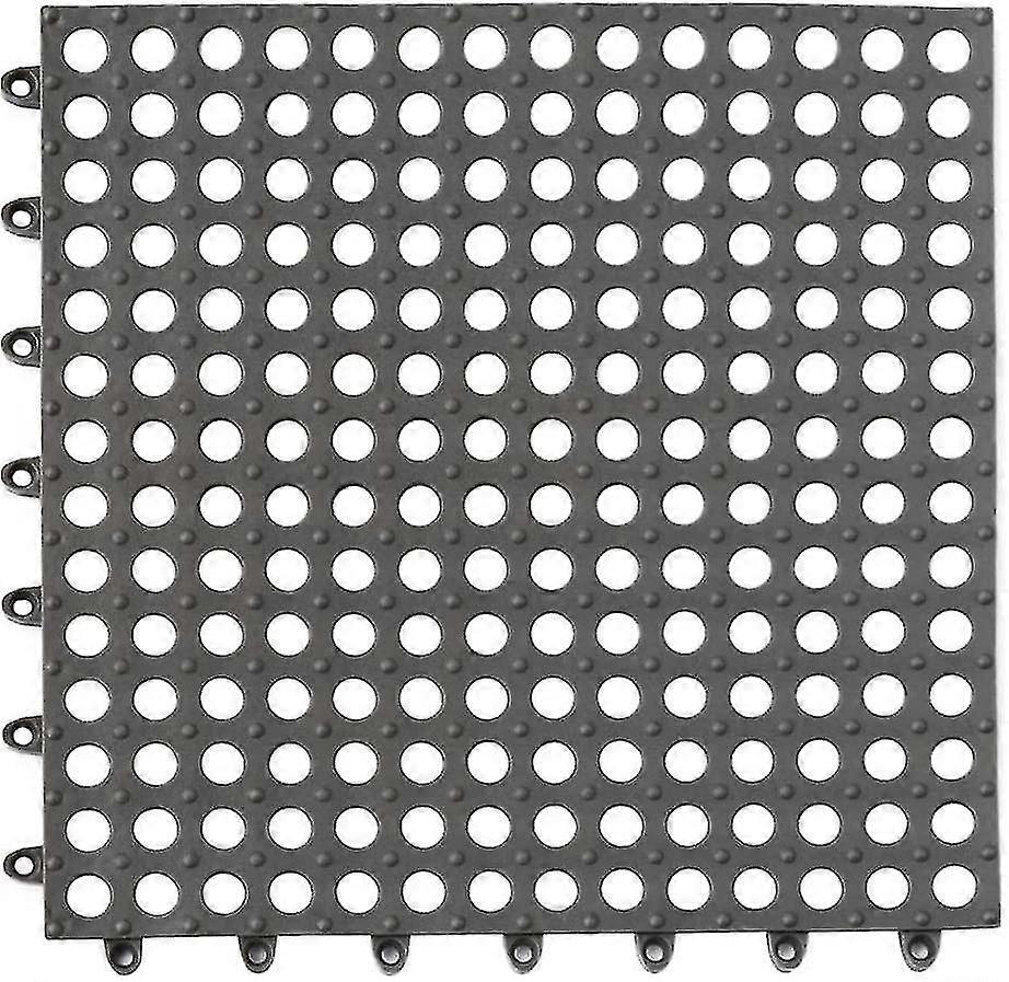 5pcs Interloc Pvc Floor Tiles With Massa Drain Holes - Diy Size Kit Bath Non-slip Floor Tiles Mat - For Pool Er Pet Area Cabin Deck