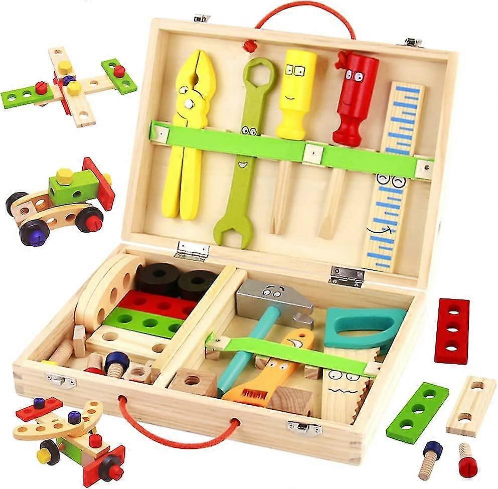 Toolbox Kids Wooden Toy Box Kids Toys 2 3 4 5 6 Years Old
