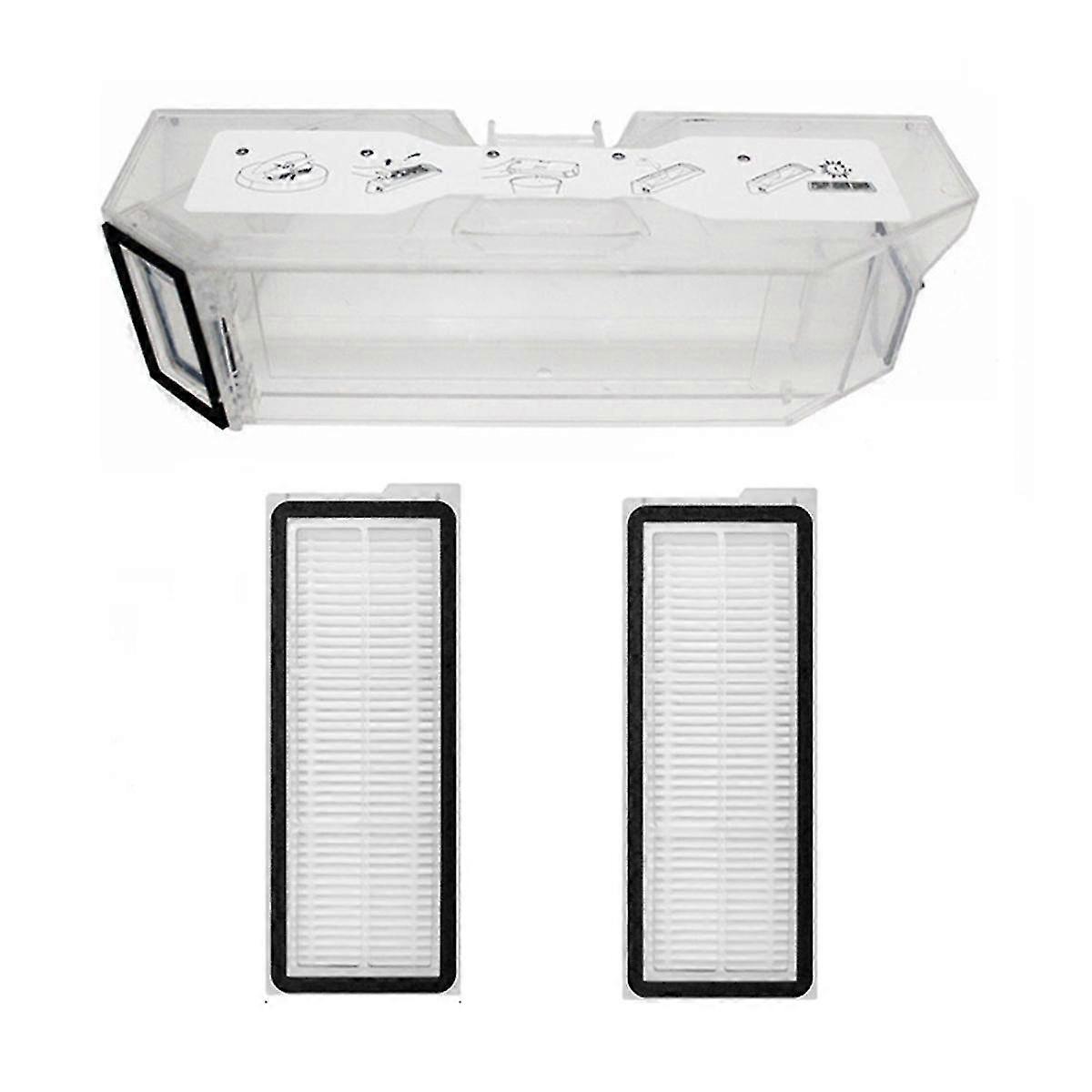 3pcs für Q Maxv / P10 Pro Roboter Staubsauger Reiniger Teil Staub Müllbox mit Filtern