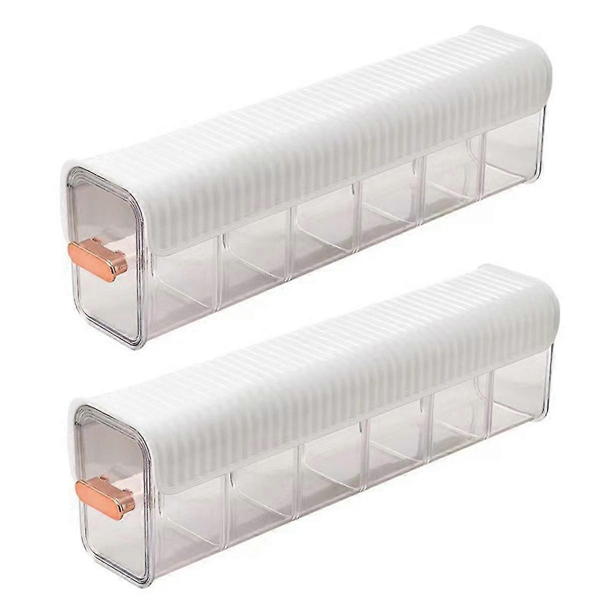 Wall Mounted Socks Storage Box Partition Pull-out Removable Underwear Storage Box 3-in-1 Storage Box White