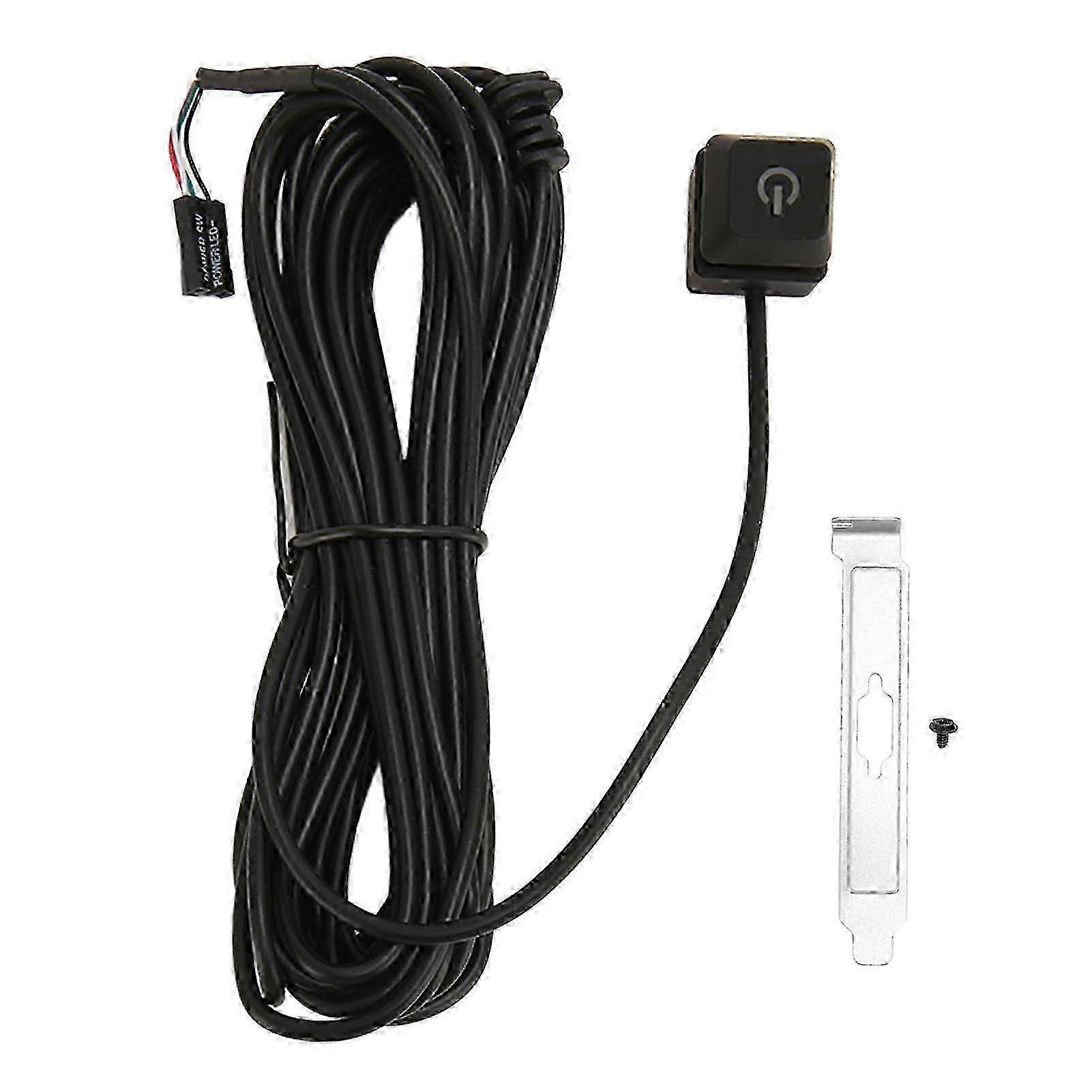 PC Power Button Extension External Flexibility PC Power Switch Power Supply Control Adapter Cable Computer Host Button 5meter/16.4ft