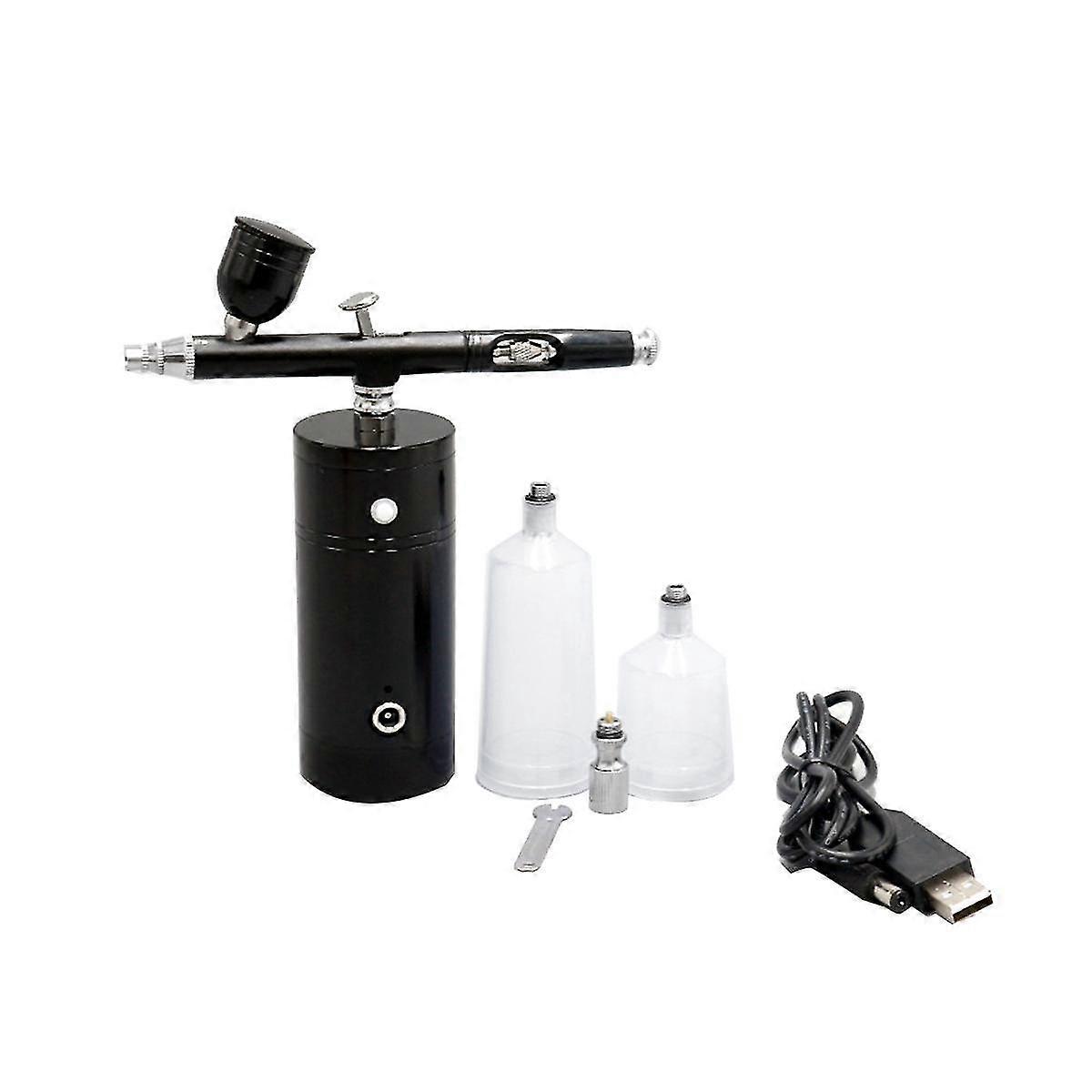 Multi- Airbrush Air Compressor Kit Dual Action 0.3mm Nozzle 7cc Capacity Paint Spray Sprayer Kit
