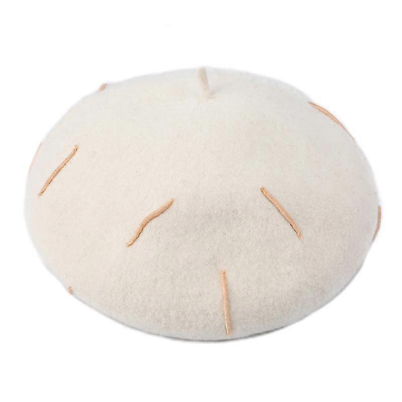 Women Wool Beret Hat French Style Solid Color