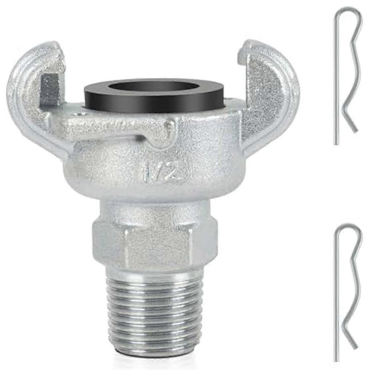 Air Hose Fitting Replacement Chicago Air Fitting 1/2, NPT Male End Air Hose Fittings, 0.5inch 2 Lug Universal Coupling