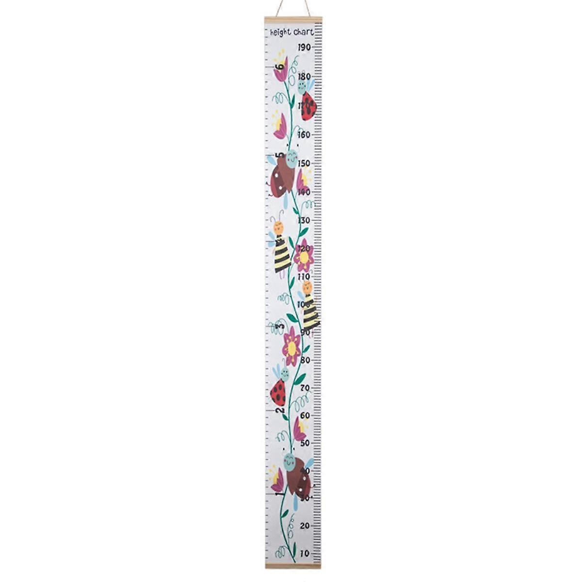 H Canvas Growth Chart for Kids -Unisex Kids Room Wall Decor -Measuring Height Chart-Wall Tape with Height Chart for Kids