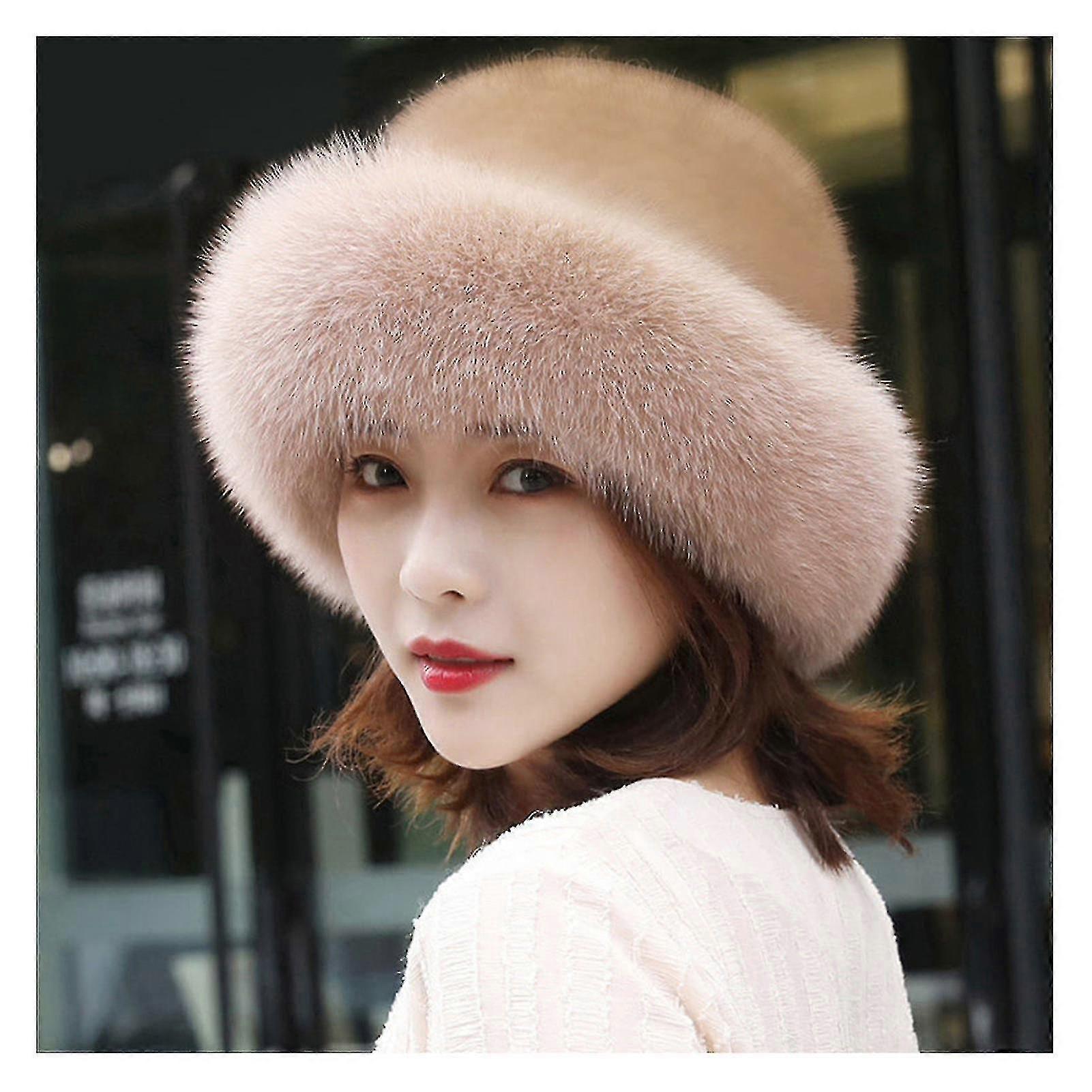 Winter Hats Women's New Haphazard Fashion Ear Warm Imitation Mink Fur Thickening Hats