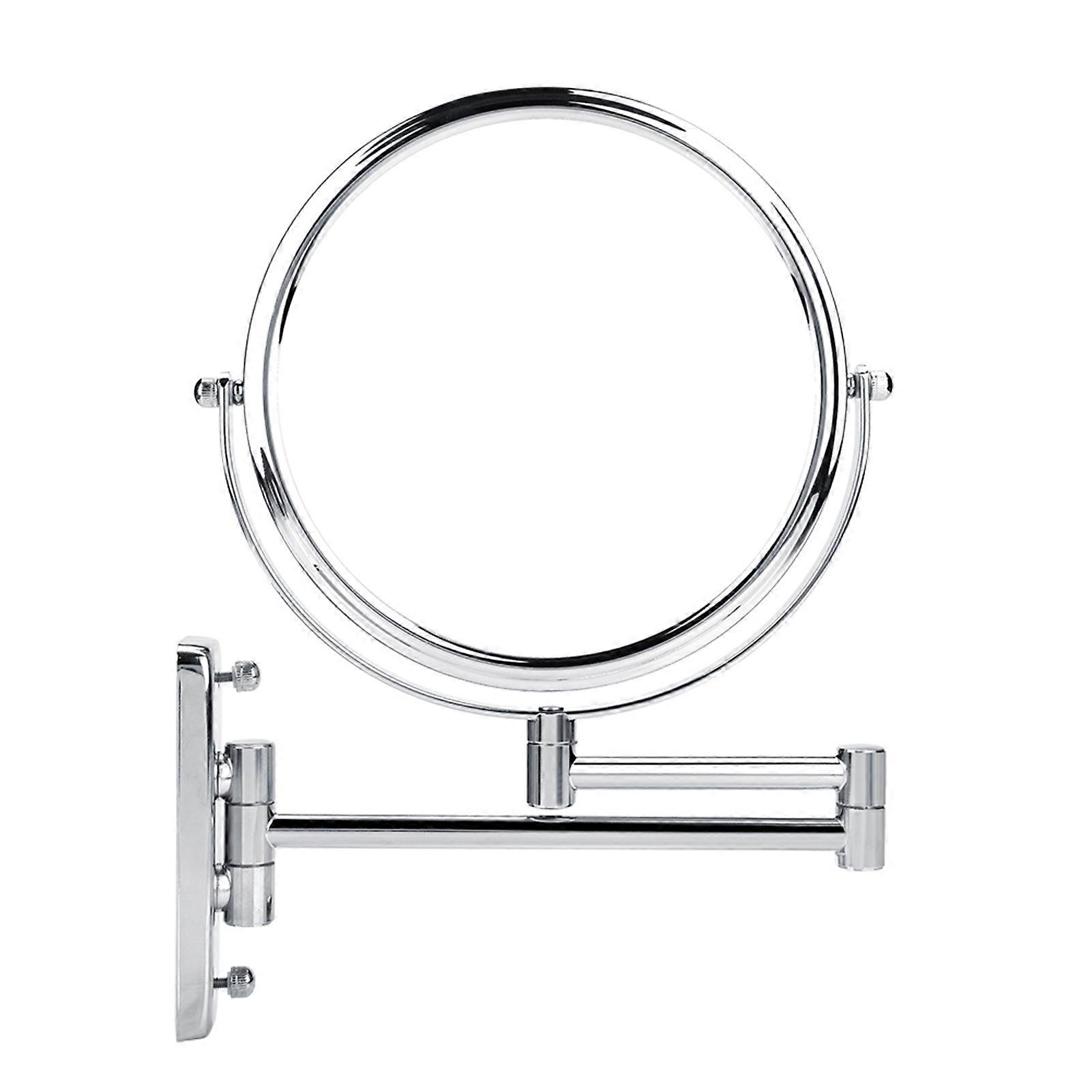 8" Wall Mount Makeup Mirror Double Sided Swivel Mirror 3X Magnifying