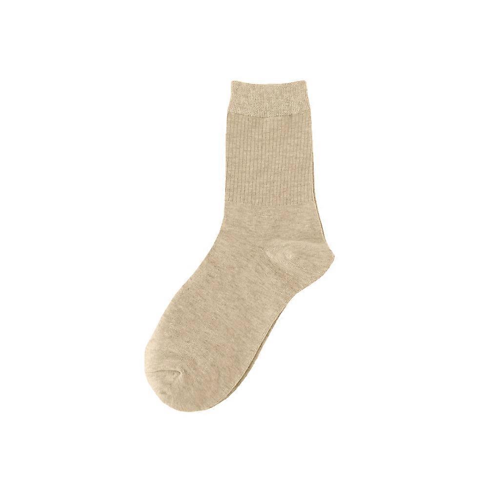 Oat strip stack socks solid cotton tube socks