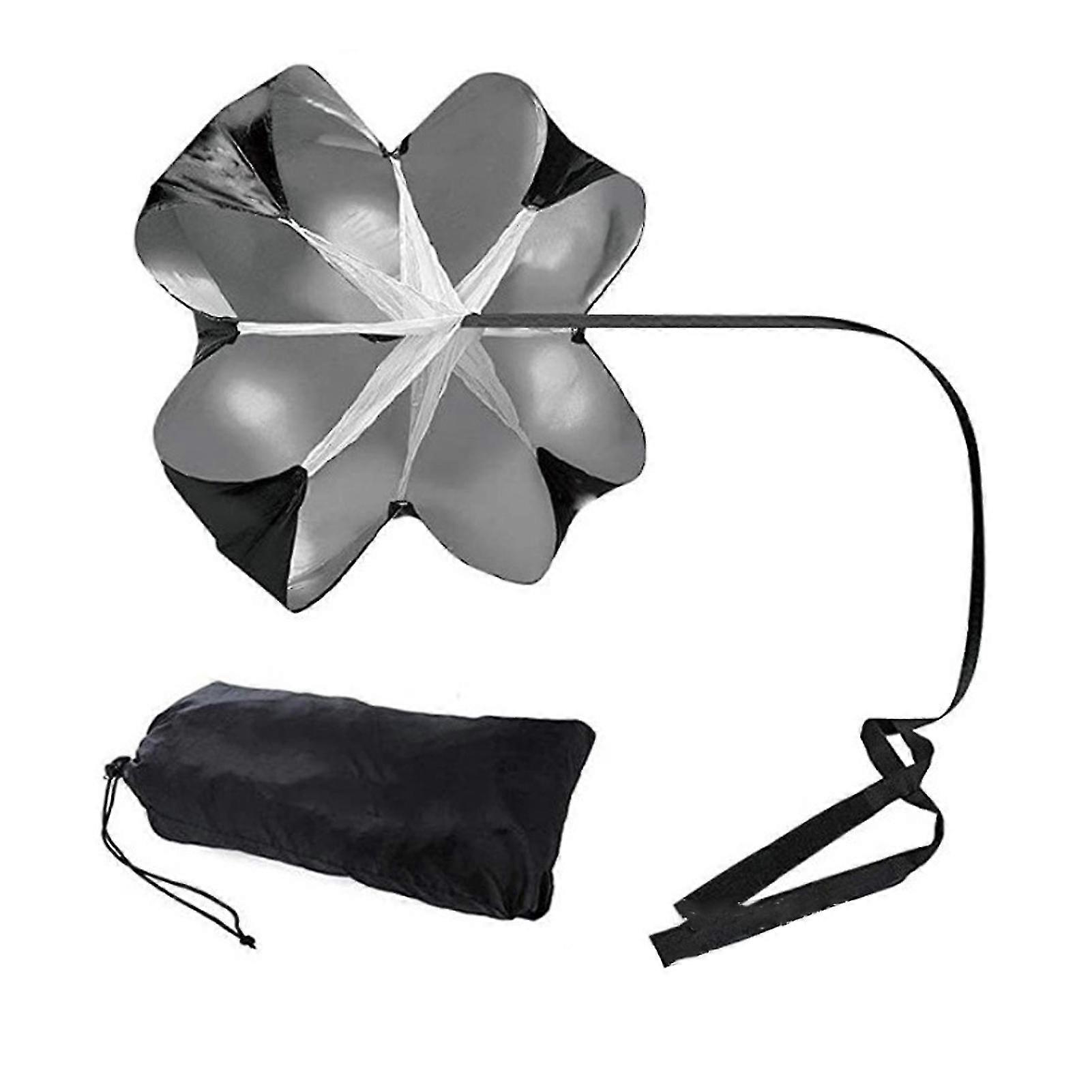 Black Adjustable Strap Speed Resistance Parachute for Acceleration Training