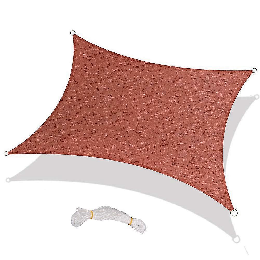 Rectangle Rust Red Sail Shade for Backyard Yard Deck Patio Garden - 2x3m