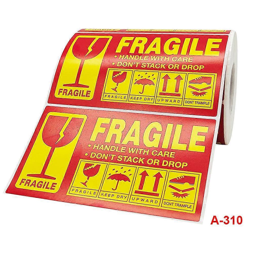 300pcs Fragile Stickers Warning Label Sticker Handle With Care Stack Or Drop Sticker Shipping Express Label For Goods