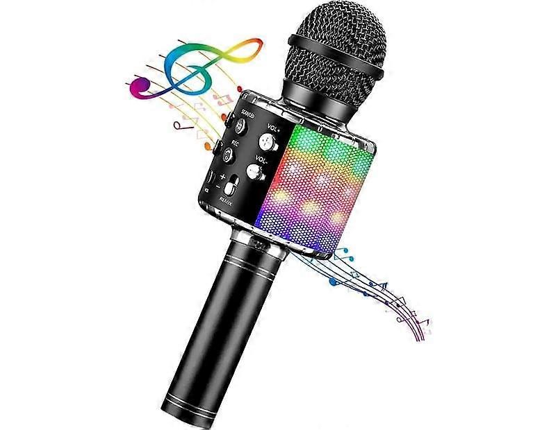 in 1 Bluetooth Handheld Wireless Karaoke Microphone Portable Speaker Black2024 New Explosion DG