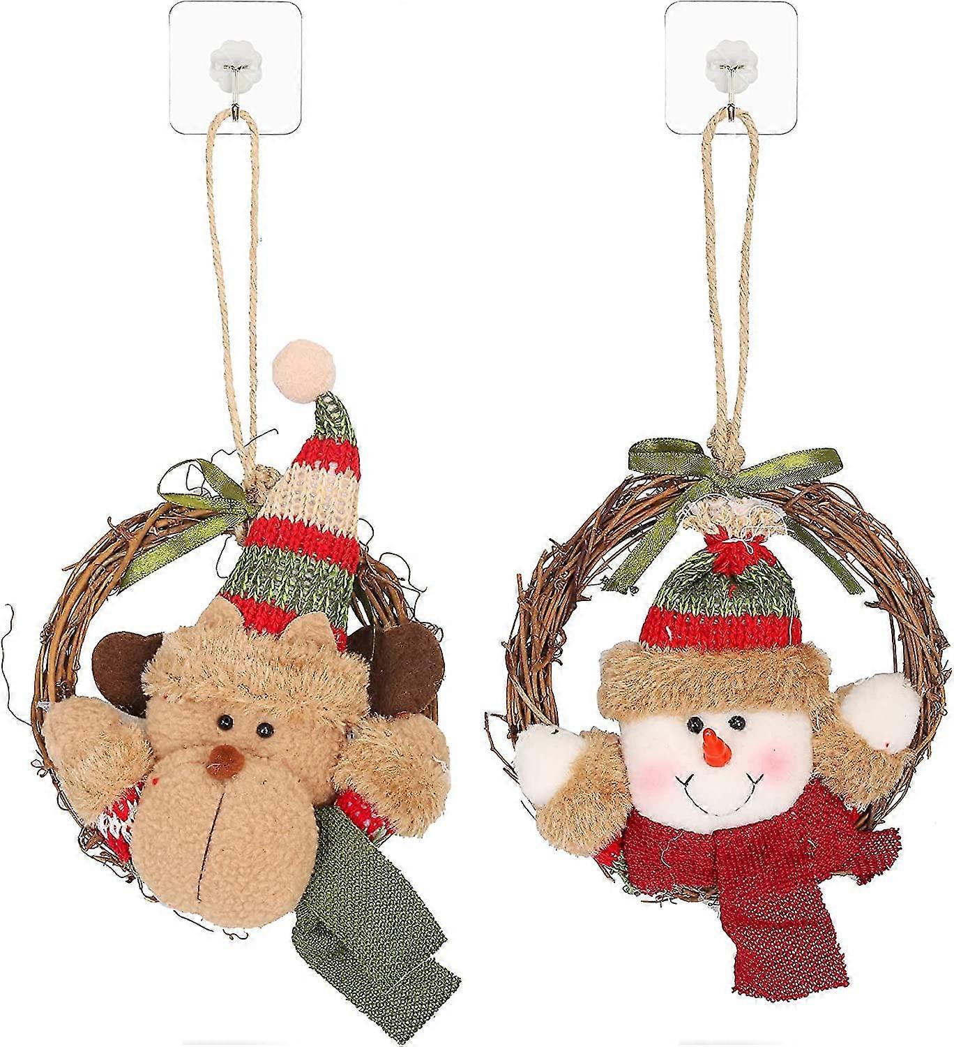 Pcs Christmas Wreath Rattan Ring With Self Adhesive