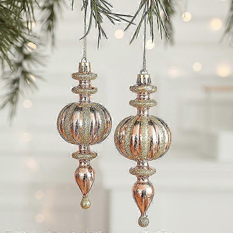 2pcs Christmas Tree Pendant Decoration Diced Radish