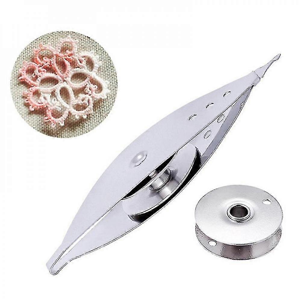 1pc Metal Tatting Shuttle For Hand Lace Making Diy Craft Knitting Weaving Tool SUH