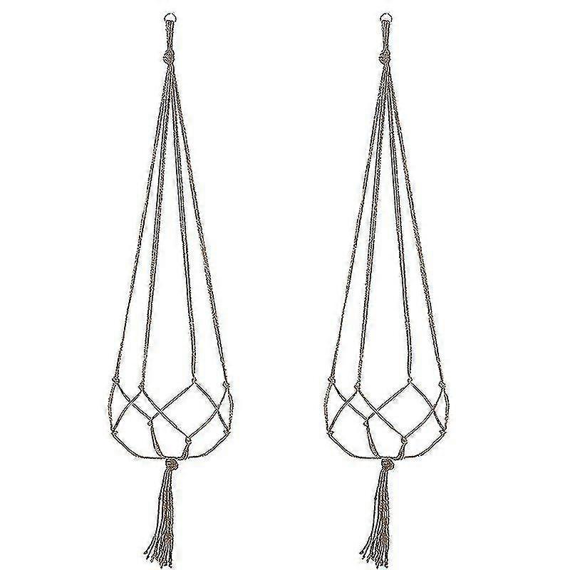 2pcs Flower Pot Hanging Basket Net Pocket 90cm