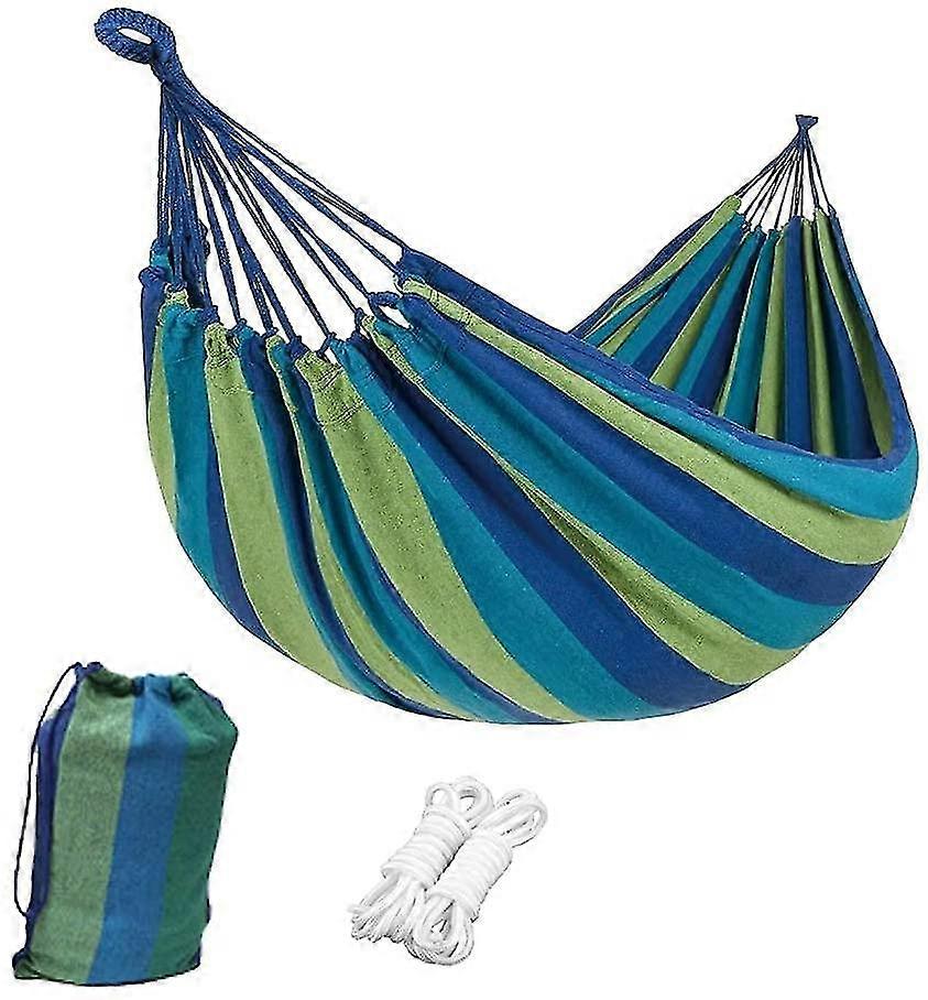 One Person Outdoor Garden Hammock Canvas Soft Swing Sleeping Portable With Carrying Bag