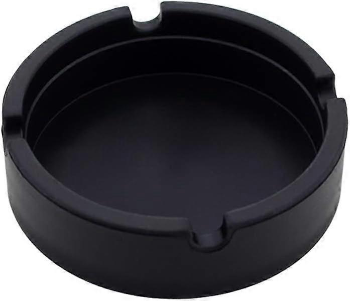 1 rubber shock resistant heat resistant ashtray - black