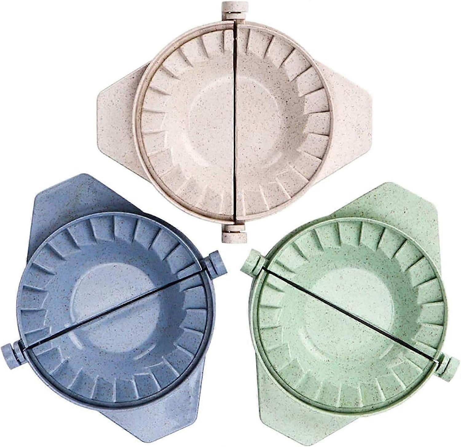 Ravioli Maker Dumpling Wrapper Trykk Mold Cutter Stempel 3 Stk