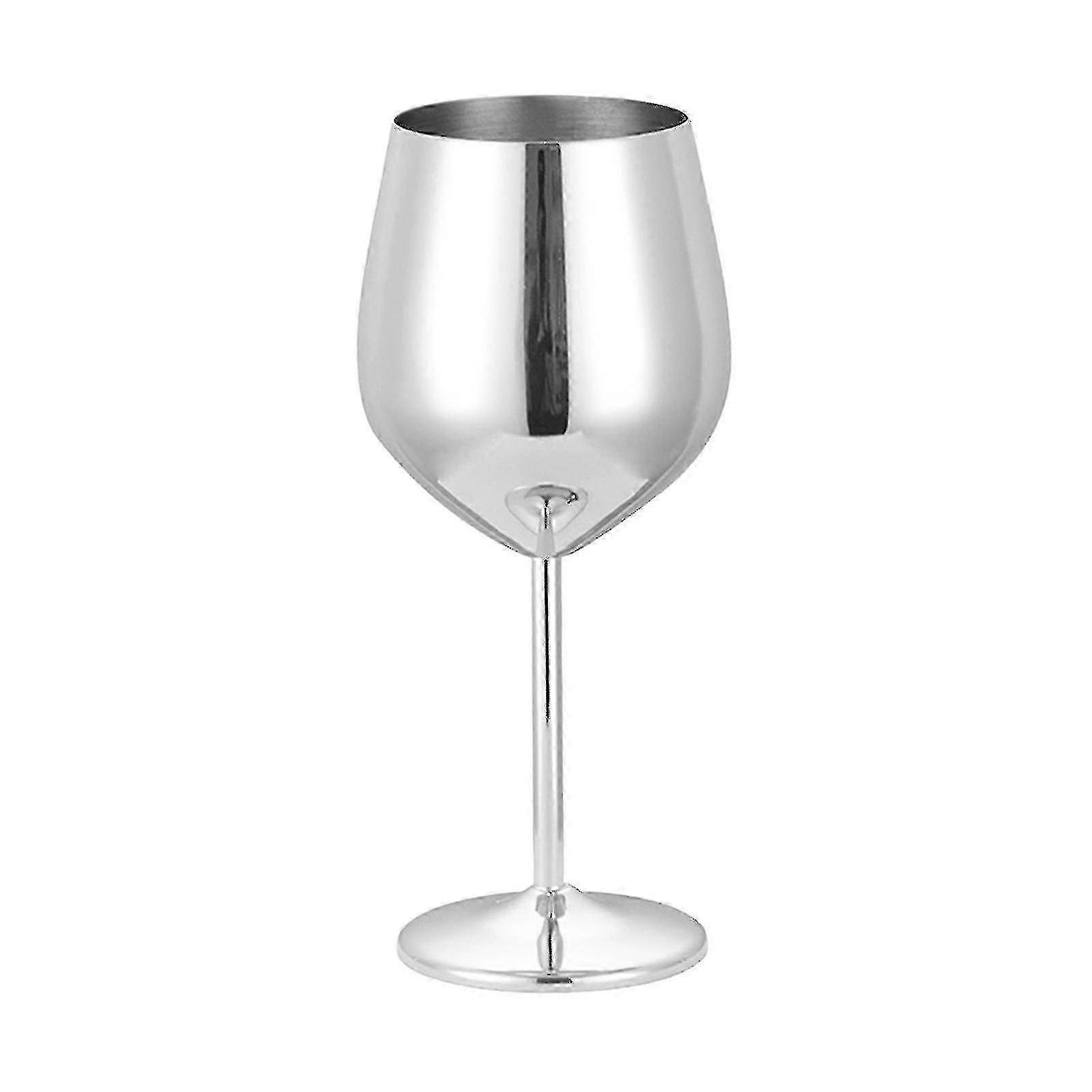 500ml store rustfritt stål vinglass uknuselig metall drikke kopper beger kopp