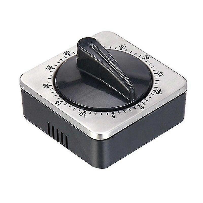 60 Minutes Kitchen Timer Count Down Alarm Reminder White Square Mechanical Kitchen Timers