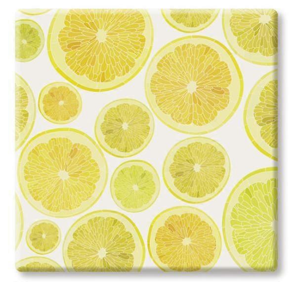 Coaster Made of Diatomaceous Earth, Heat Insulation / Moisture Absorption / Strong Water Absorption, Round Colorful Fruit 01