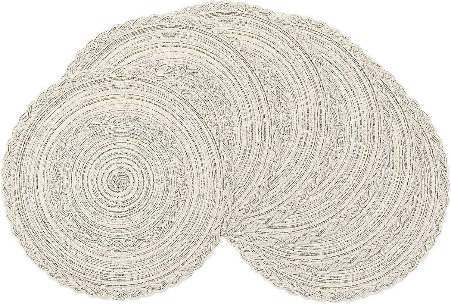 6 Pcs Round Woven Placemats