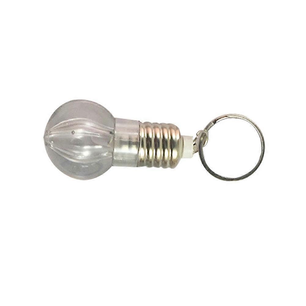 LED Flashlight Light Bulb Key Ring Keychain Lamp Torch Rainbow Color Gift