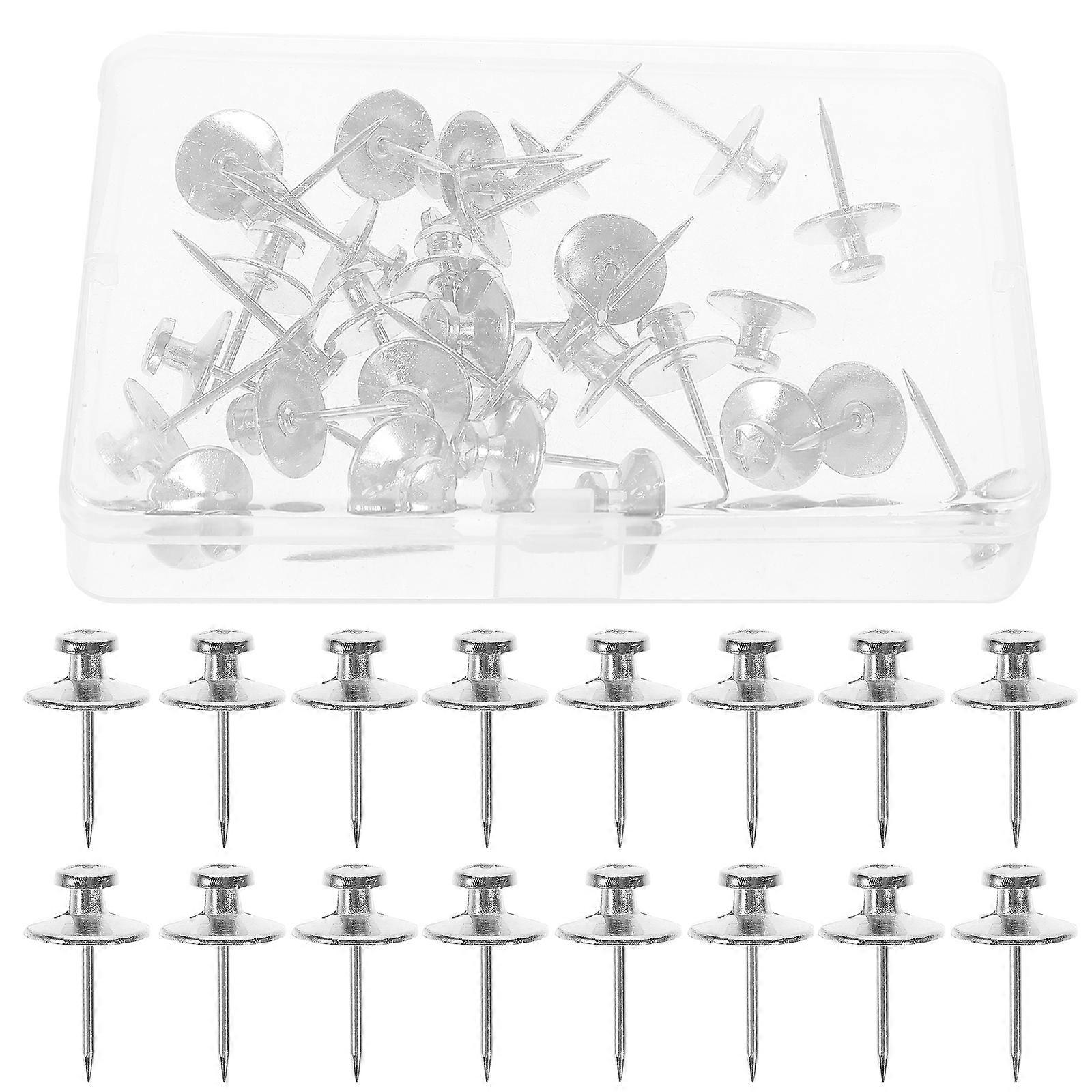 30Pcs Push Pins Replaceable Pushpins Map Thumbtacks Cork Board Push Pins for Bulletin