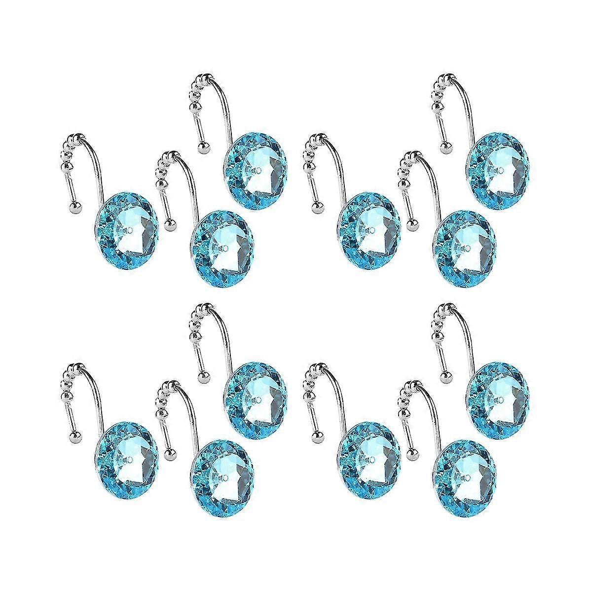 Shower Curtain Hooks Rings 12pcs Rolling Shower Curtain Hooks,rust Proof Decorative Window Shower H