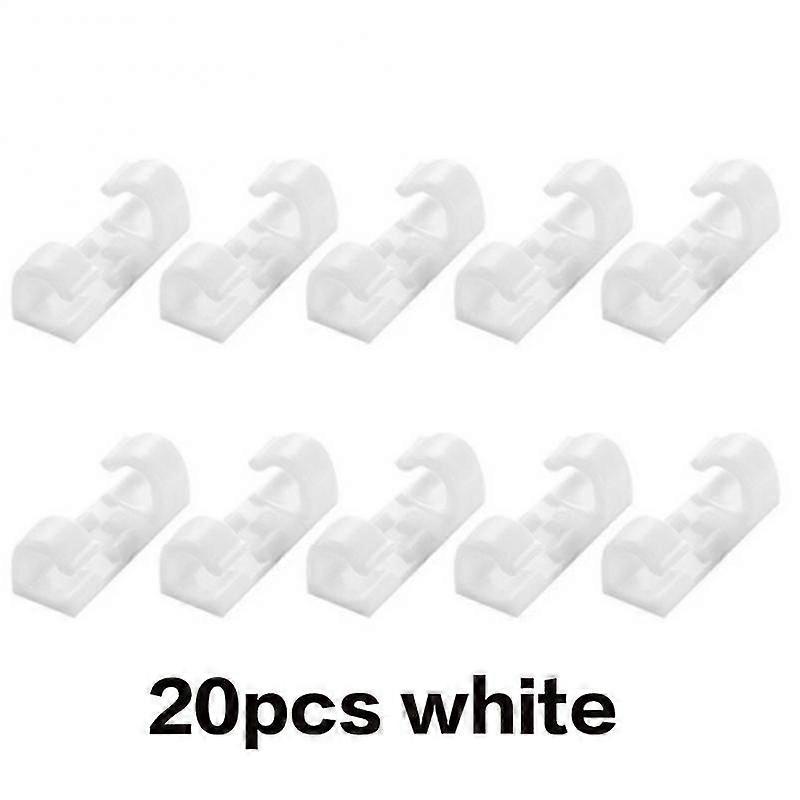 Lot de 20 serre-câbles auto-adhésifs et fixes