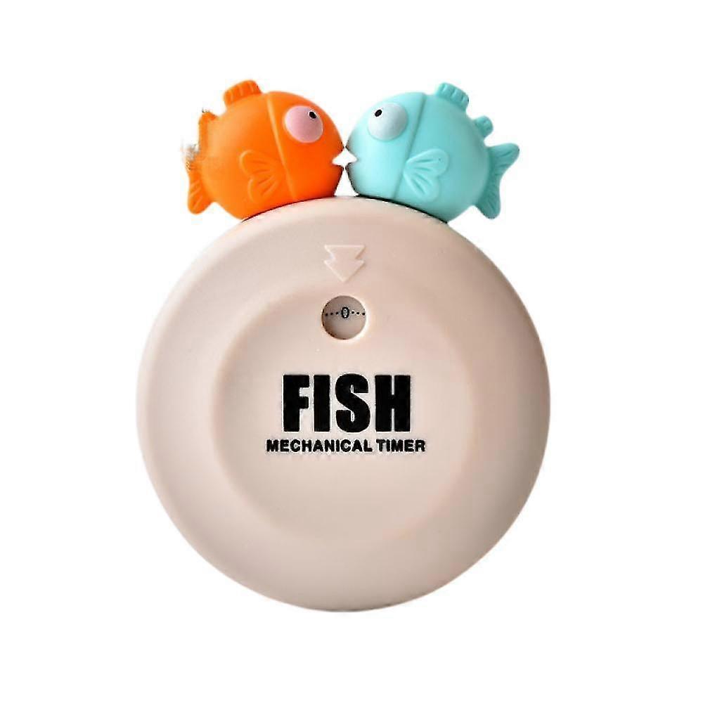 Cute Kiss Fish Design Kitchen Timer, Mechanical Timer 55-minute Timer, Cooking Countdown, Timer With Magnet For Refrigerator(griege)