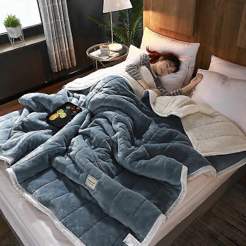 Super warme Decke 200x230cm Luxus dicke Decken für Betten Fleecedecken und Überwürfe Winter Erwachsene Bettdecke Ns2