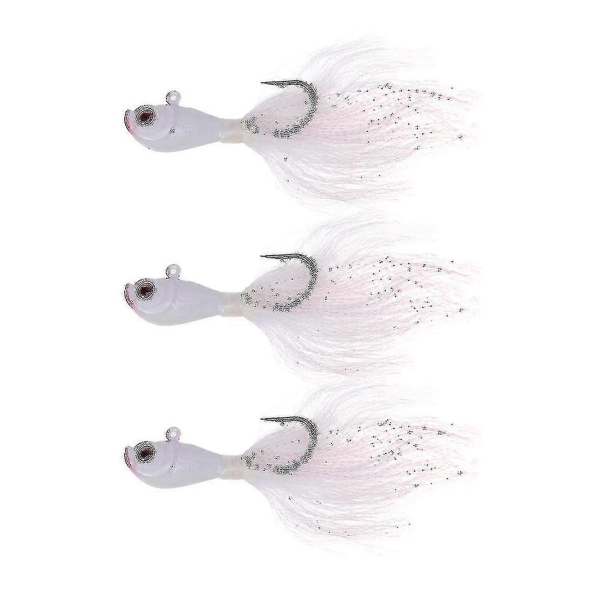 3pcs Meer Angeln Künstliche Köder Haken Hirsch Haare Blei Haken Falsche Leuchte Köder Glühen Angelköder