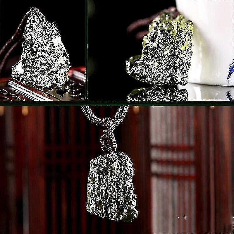 Natural Moldavite Rough Stone - Raw Pendant Ready Crystal From Czechia