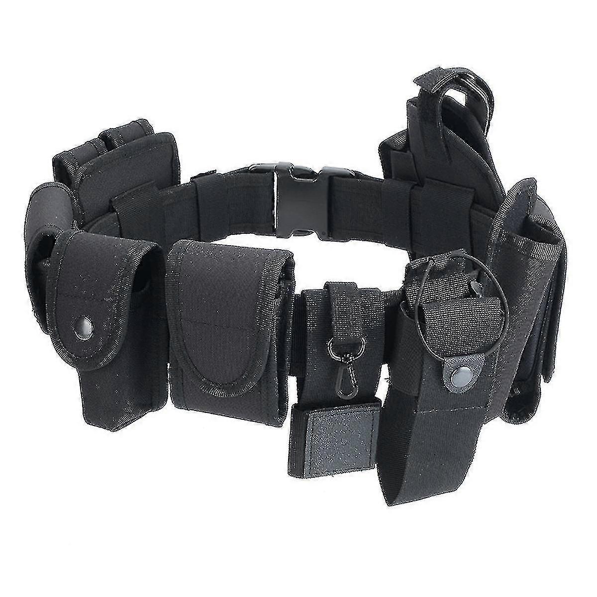 Security Tactical Waist Bag Belt With Multi-pockets Black