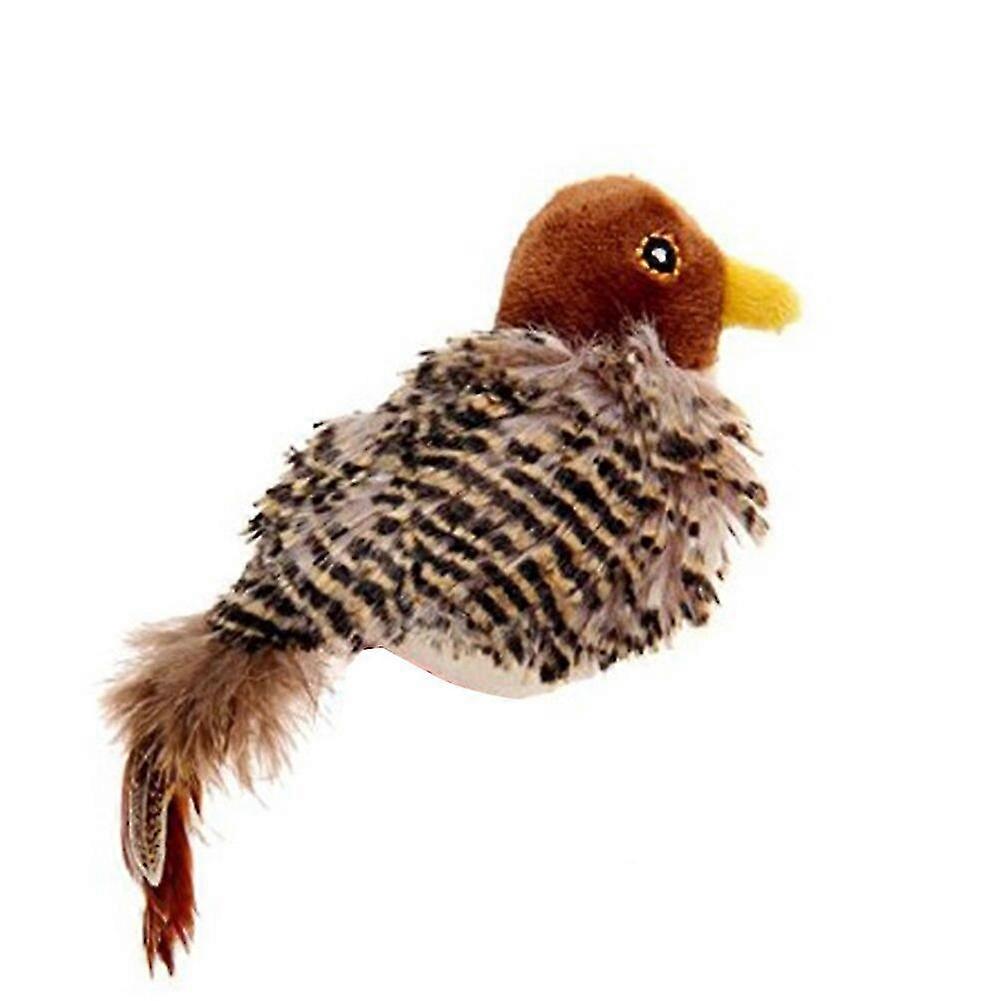 Singing Sparrow Shaped Bird Cat Toy