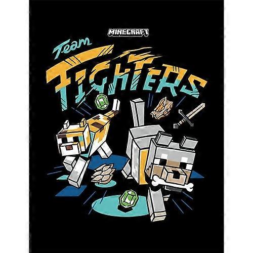 Minecraft Team Fighters Affiche encadrée imprimée