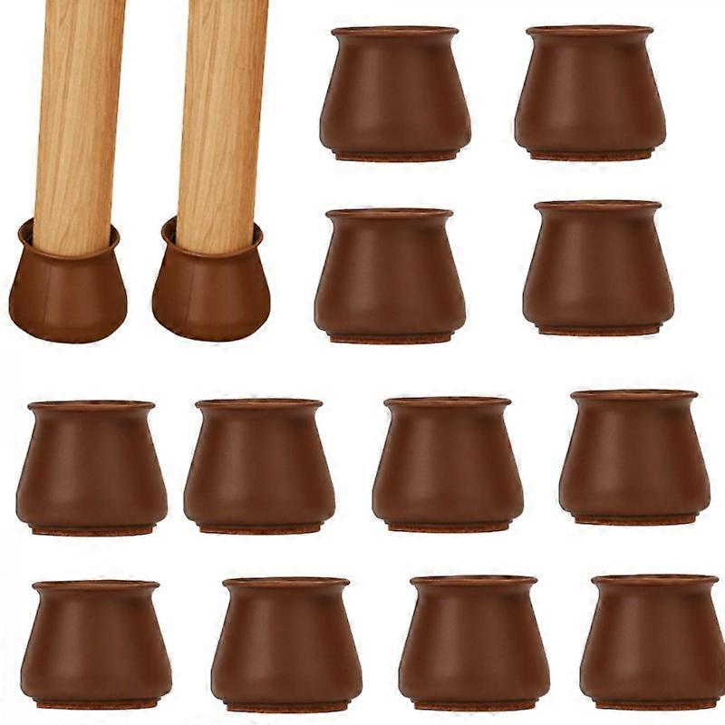 24pcs Chair Leg Floor Protectors, Silicone Covers To Protect Floors Felt Bottom Furniture Non Slip Protector Pads Caps