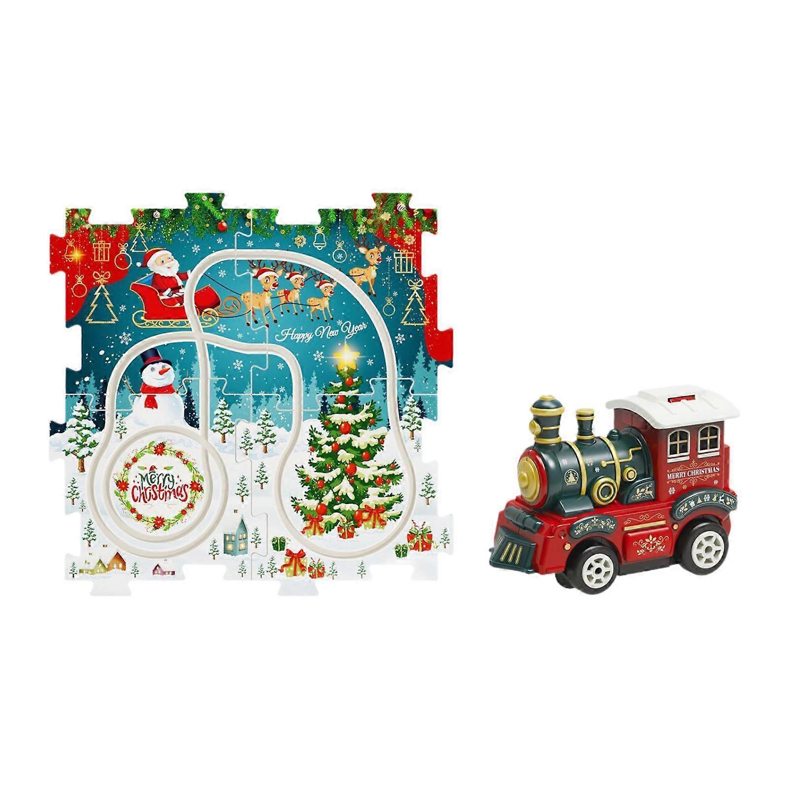 Χριστουγεννιάτικο τρένο Puzzle Track Play Set Χριστουγεννιάτικα παιχνίδια τρένων για παιδιά Παιδιά 5PCS