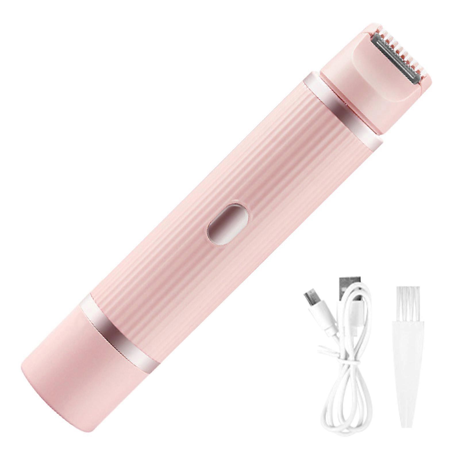 2-in-1 Electric Shaver for Women, Rechargeable Razor for Face, Legs, Underarms & Pubic Hair - Painless Bikini Trimmer, Wet & Dry Use